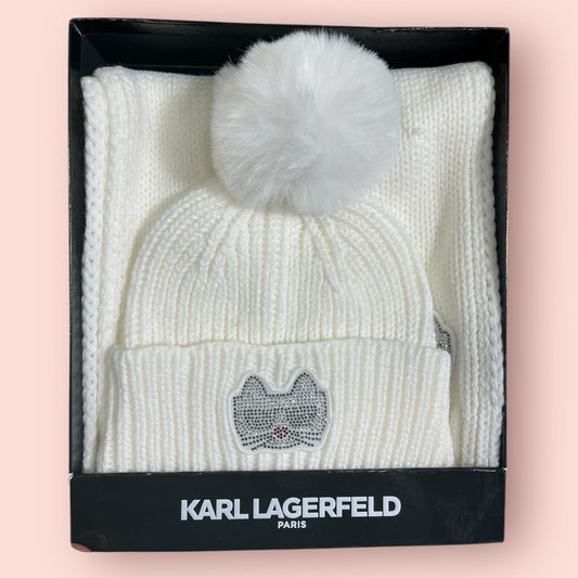 SET INVIERNO KARL LAGERFELD (GORRO-BUFANDA)